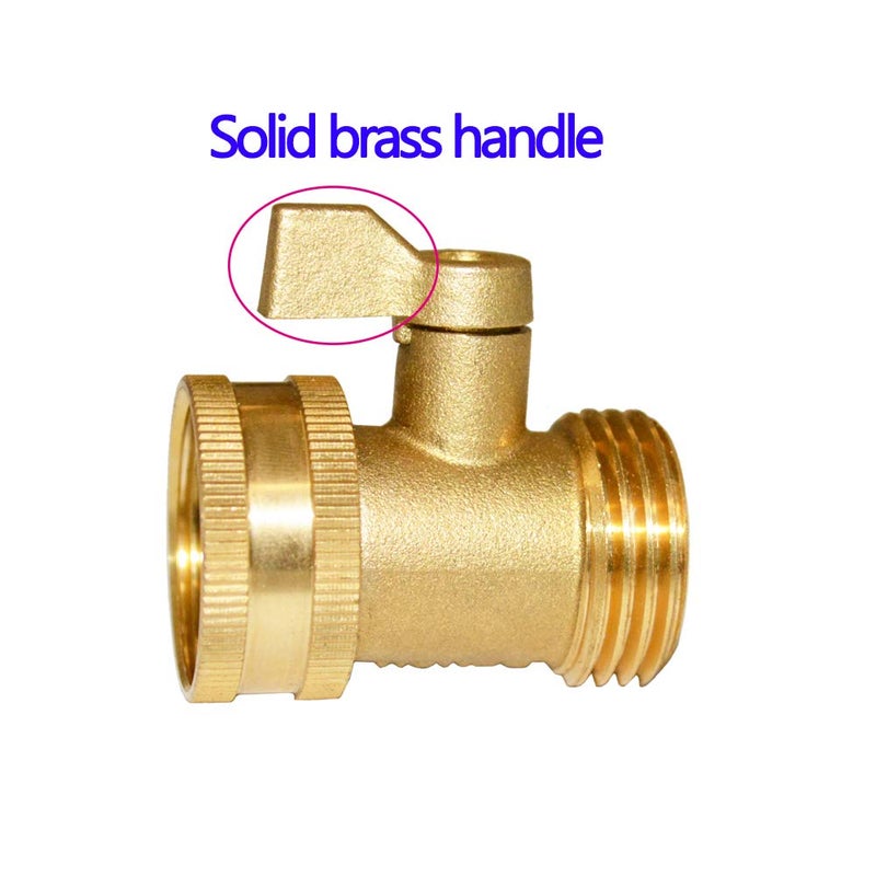 HQMPC Garden Hose Shut Off Valve 3/4" GHT Heavy Duty Hose On Off Valve Ball Valve 2 Pack With 4Pcs Washers - Image 3